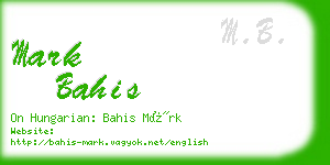 mark bahis business card